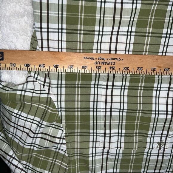 Southpole Men's Button Up Green Plaid Relaxed Fit Shirt 0627 - Picture 9 of 10